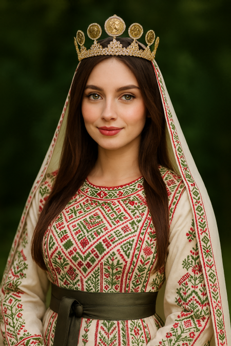 تاج الليرات مع أحجار الزركون باللون الذهبي